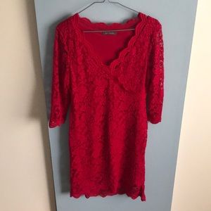 Size L Suzy Shier Red midi dress